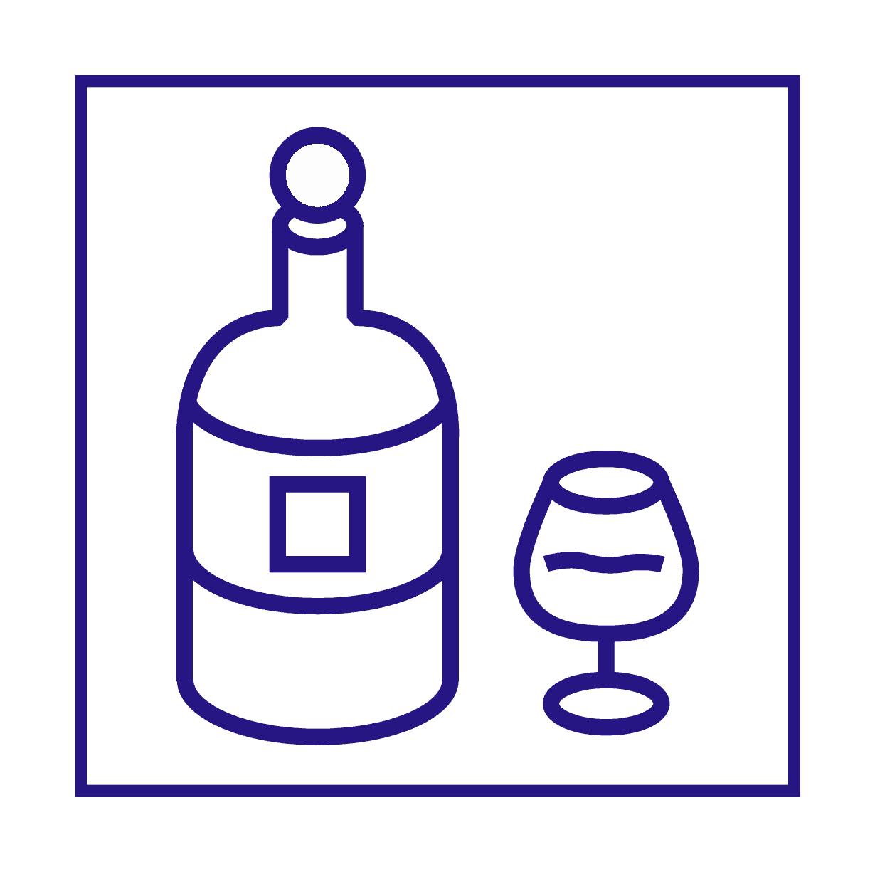 Pictogramme bouteille de Terrains Vagues pour la distillerie l'Entropie
